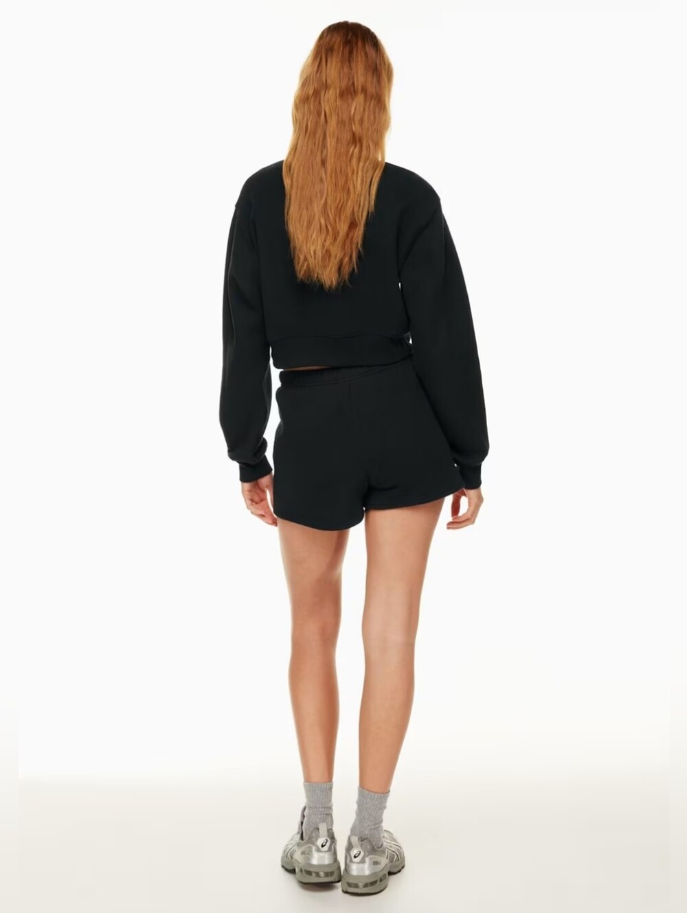 Aritzia Tna Cozy Sweatfleece Perfect Hi-rise Mini Short Black Sz 2XL Women's - Picture 6 of 16